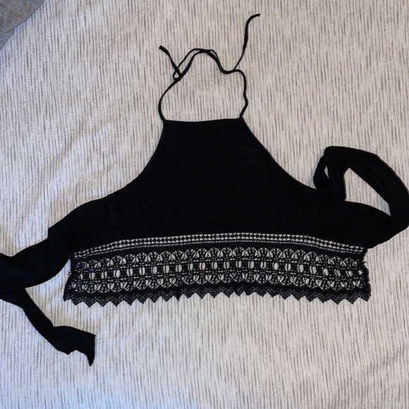 American Eagle Halter Open Back Tie Top - Picture 9 of 15